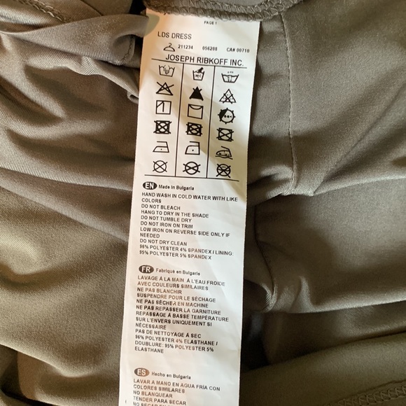 Olive green Joseph Ribkoff dress - Picture 9 of 9